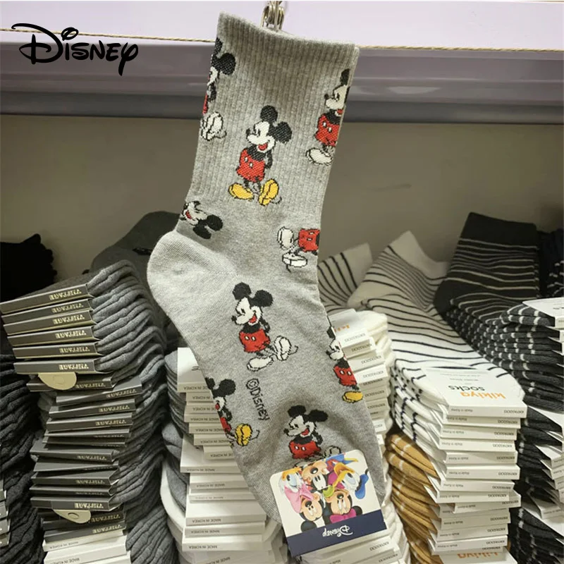 Микки Маус носки красивые детские с принтом Женские модные туфли резьбой