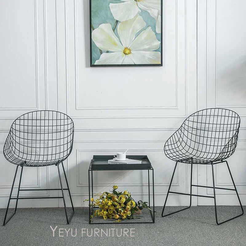 Современный дизайн модный популярный стул Лофт из металлической проволоки