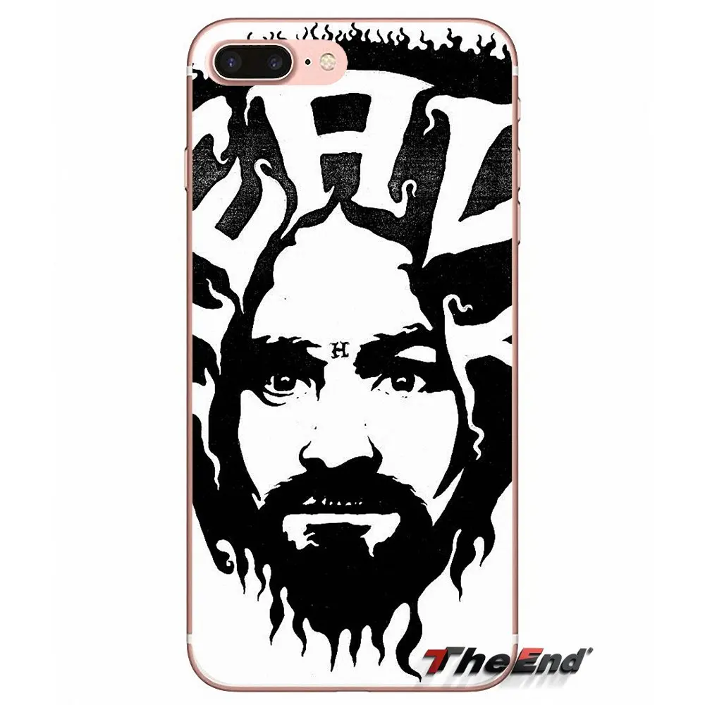 Для Apple IPhone X 4 4S 5 5S SE 5C 6 6s 7 8 плюс Plus Чарльза Мэнсона мягкий прозрачный