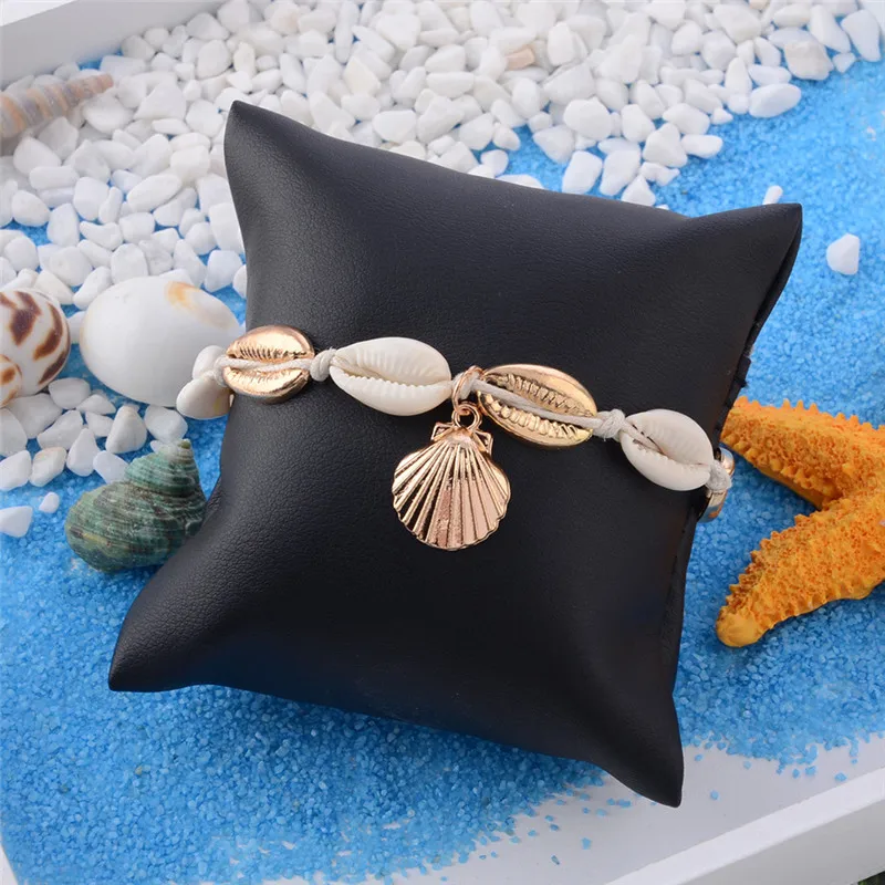 Браслеты из натуральной ракушки на лодыжку браслеты ногу ракушек для женщин