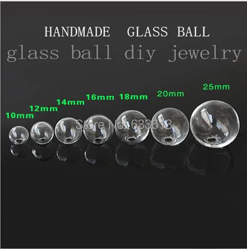 100pcs 6/8/10/12/14/16/18/20/25mm clear Glass Cover Bulb Ball DIY orbs Vial Bottle round ball you can choose size | Украшения и