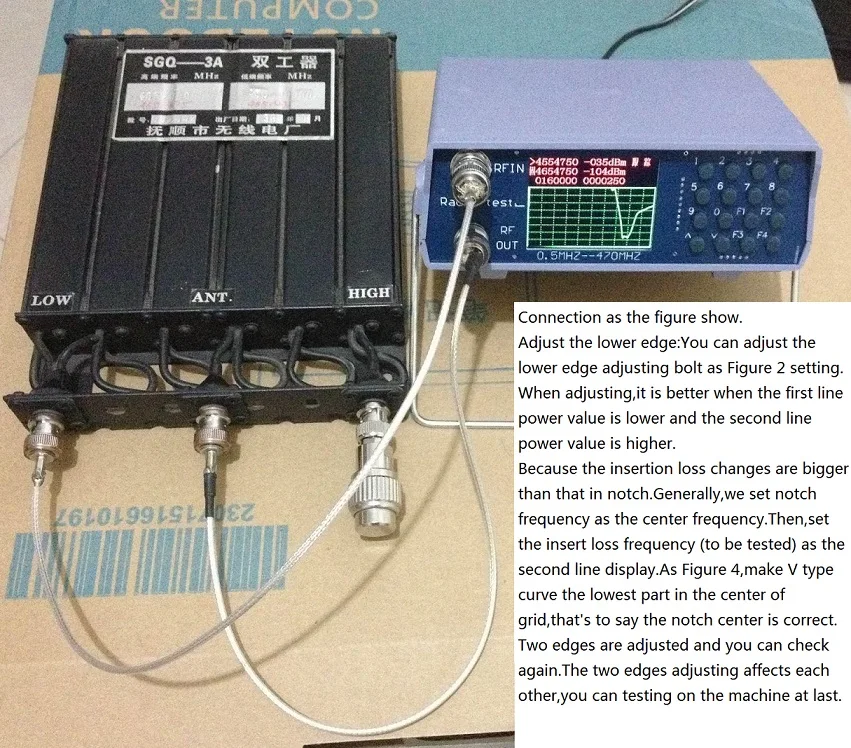 U/V UHF VHF Двухдиапазонный анализатор спектра с отслеживанием источника 136-173 МГц/400-470 МГц