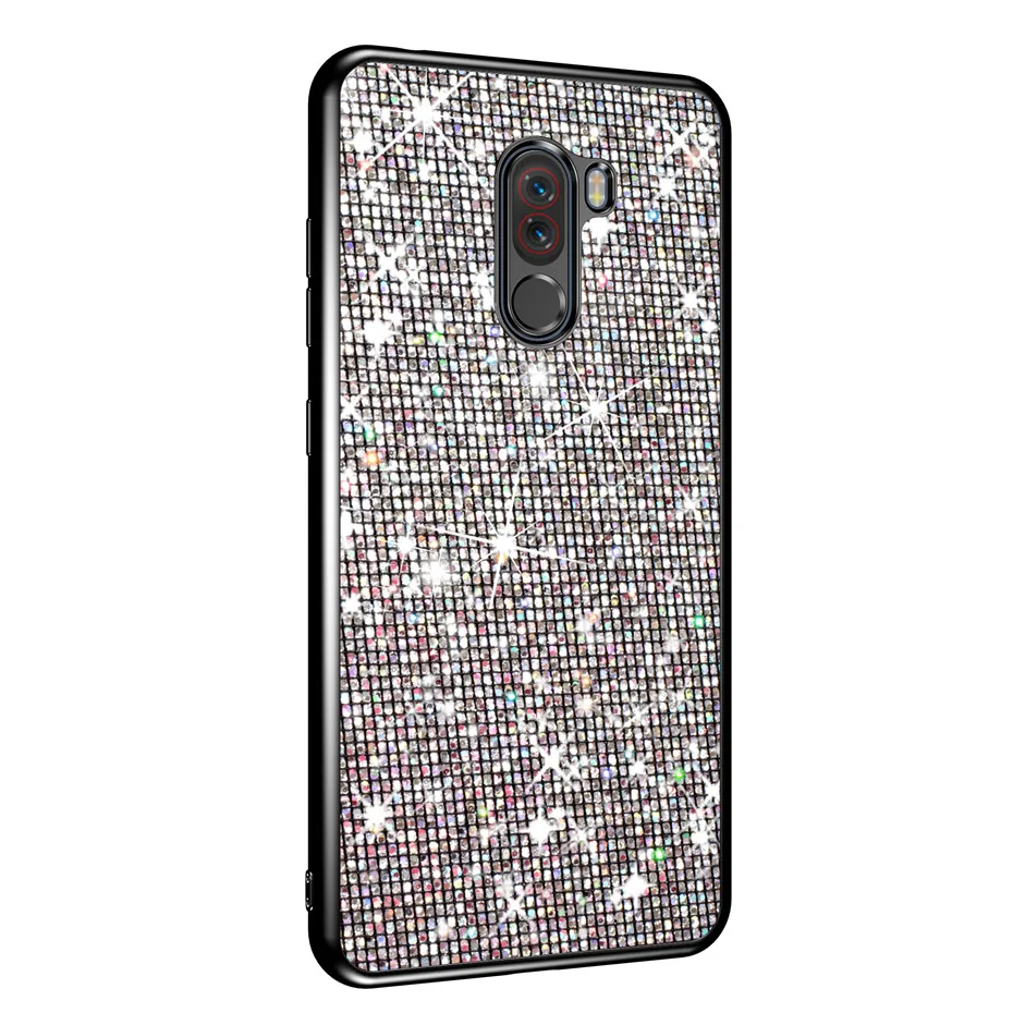 Чехол для телефона для Xiao mi redmi 6A note 4 4X 5A 4A 5 Plus mi 8 mi 8 Lite S2 Y2 PocoPhone F1 Силиконовый ТПУ Блестки сетки крышка чехол s