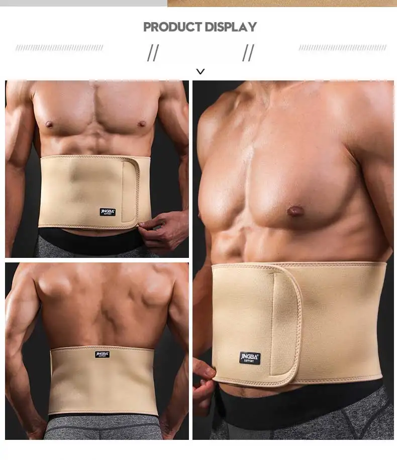 JINGBA SUPPORT Waist trimmer Slim fit Abdominal Waist sweat belt musculation abdominale Back Waist Support sport belt protective