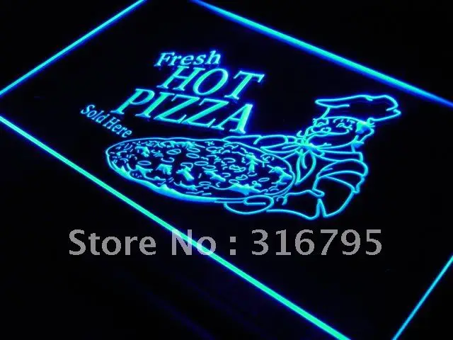 

s023 Fresh Hot Pizza Sold Here NEW LED Neon Light Light Signs On/Off Switch 20+ Colors 5 Sizes