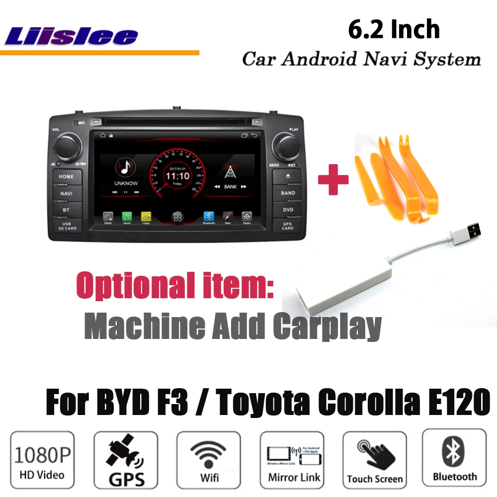 Liislee Android 8,1 для BYD F3/для Toyota Corolla E120 стерео Автомагнитола BT Carplay gps Navi карта навигационная система Мультимедиа