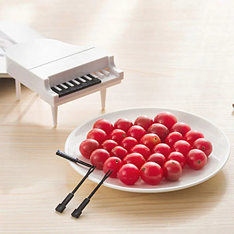 Пианино-ключ декоративные фруктовые вилки креативные Десертные Вилки пищевые