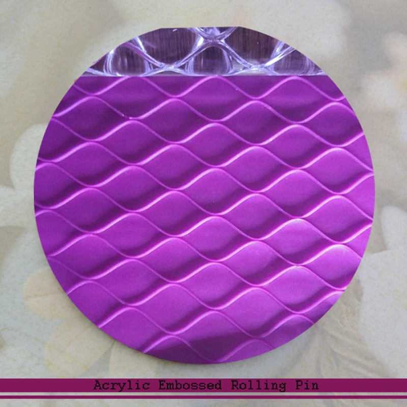 Декоративная антипригарная скалка для помадки со скидкой акриловая 3D