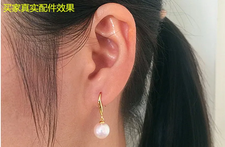 ?? 日本 18 18K ゴールド天然海水ハート形マベ真珠ペンダントネックレスチョーカーホワイト完璧な明るい気質