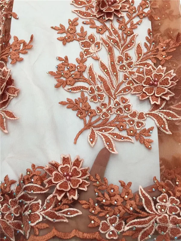 African Lace Fabric Wholesale French Bridal Fabrics Latest Laces With Stones beads Green red golden lake blue | Дом и сад