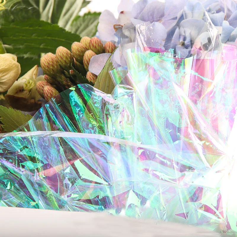 Радужная целлофановая оберточная бумага для цветов торт печенья Подарочная