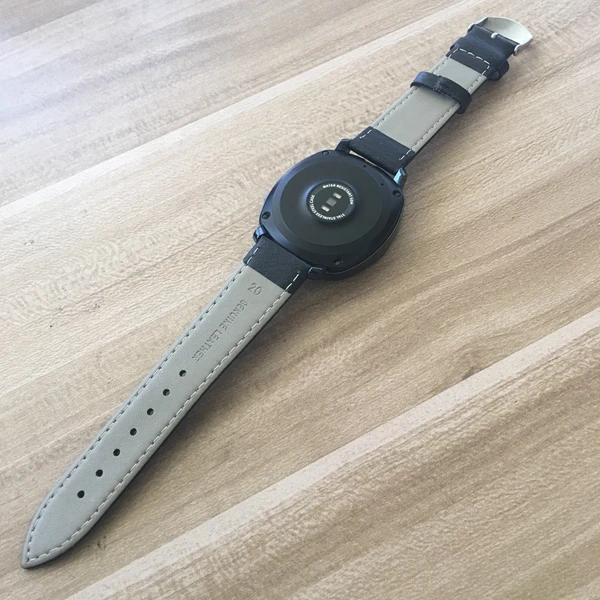 20 мм 22 мм кожаная Петля для samsung galaxy watch 42 мм 46 мм gear sport S2 S3 классический Frontier Band huami amazfit Bip huawei gt 2