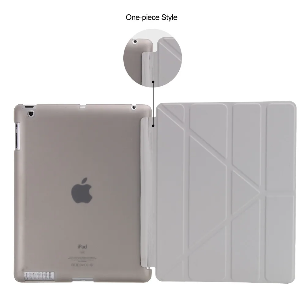 Чехол для Apple ipad 2 3 4, чехол GOLP для нового ipad 2, флип-чехол для ipad 4, смарт-чехол для ipad 3, чехол-подставка - Цвет: Grey
