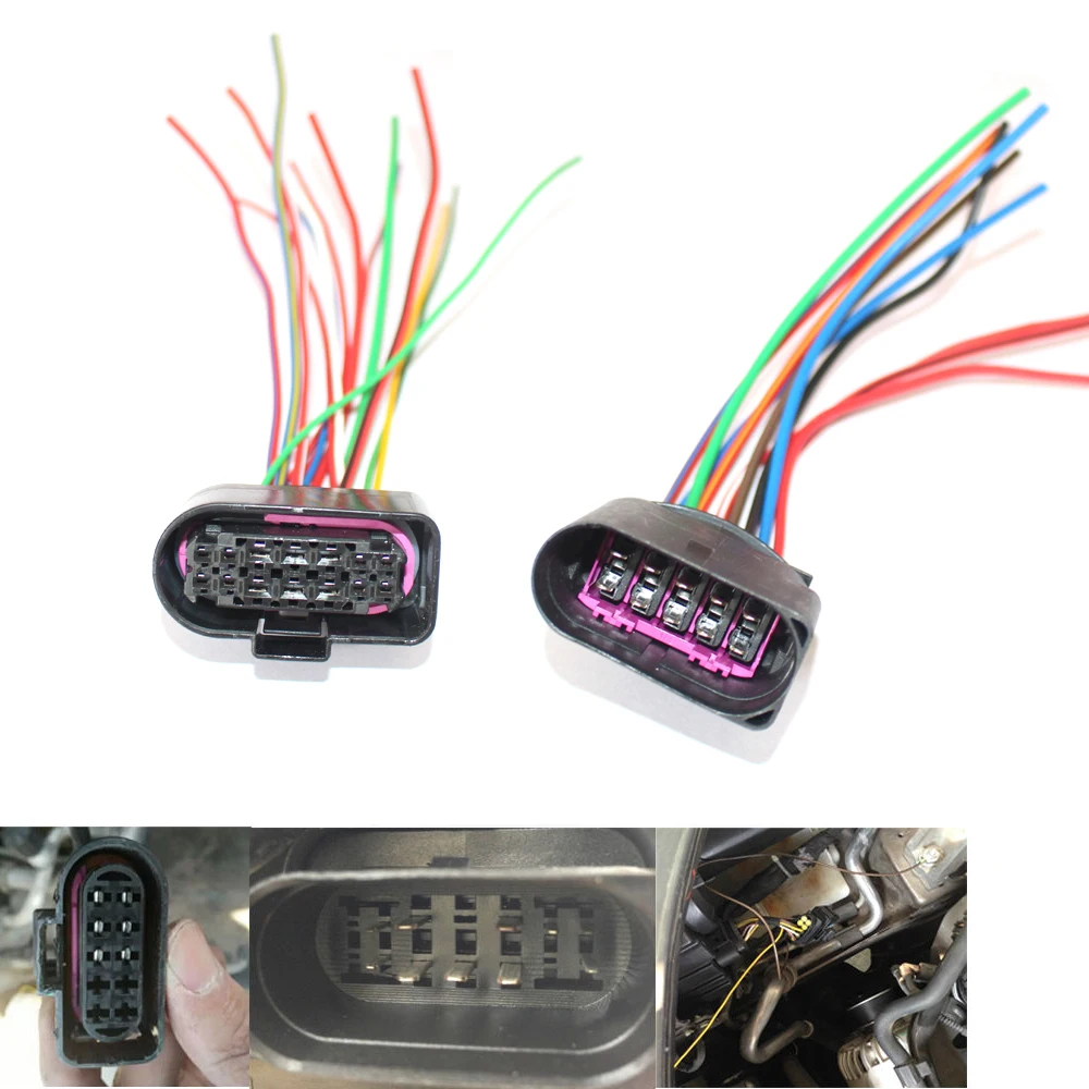 HID Ксеноновые фары 10 до 14 контактный разъем адаптер подходит для AUDI A8 VW Golf 6 MK6