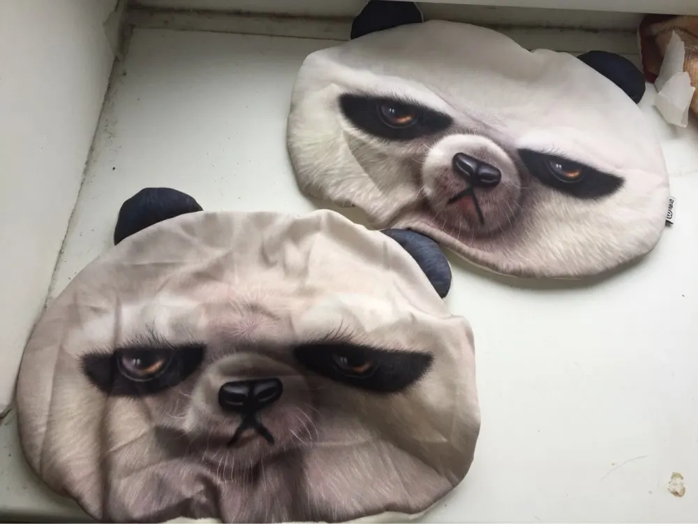 Креативный 3D принт, кошка, собака, домашние животные, лицо, подголовник автомобиля, поддержка шеи, принадлежности для шеи, защитный чехол для подушки, без наполнения