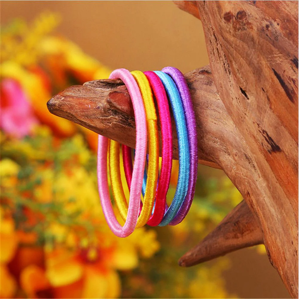 100 шт. аксессуары для волос маленьких девочек милые яркие цвета эластичная