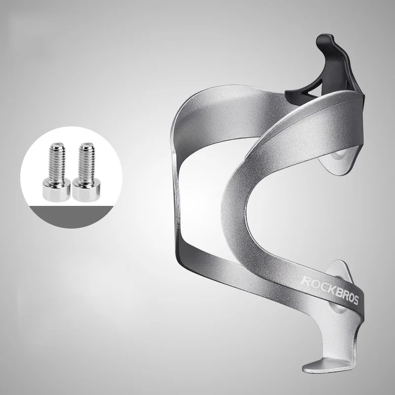Style 1 Sliver ROCKBROS MTB дорожный велосипед велосипедные держатели для воды портативный алюминиевый сплав регулируемый Сверхлегкий Прочный велосипедный держатель для бутылки с водой - Цвет: Style 1 Sliver