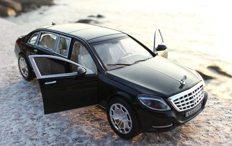Горячая 1:24 Масштаб колеса литья под давлением автомобиль BENZ Maybach S600 металлическая модель с светильник и звуком вытяните назад игрушки коллекция для подарков