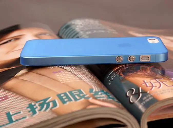 Чехол для чехол на iphone 5s ультра тонкий цвет: черный, синий красный матовый конфеты Цвета чехол для телефона Fundas Coque для iphone 5 5s SE