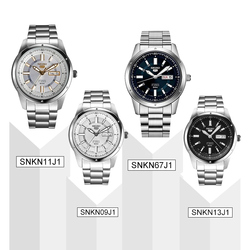 Seiko 5 оригинальные мужские часы модные деловые часы водонепроницаемые светящиеся мужские наручные часы