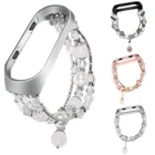 Браслет для часов Xiaomi Mi band 3 4, сменный ремешок для часов MiBand 4 3, женский браслет с металлической рамкой