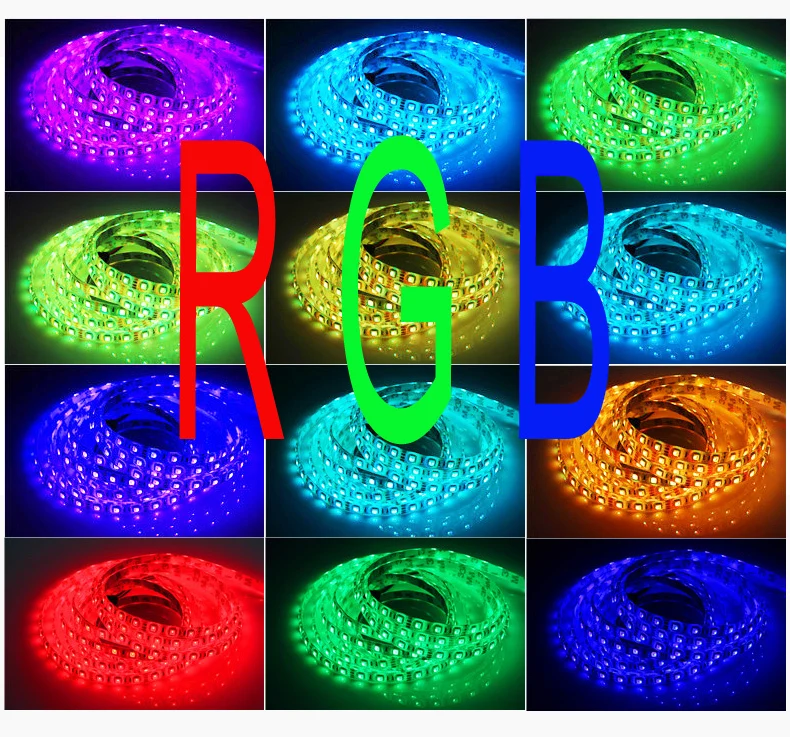 Водонепроницаемый IP65 SMD 5050 RGB Светодиодные ленты 5 м 300 светодиодов + 44 клавишный