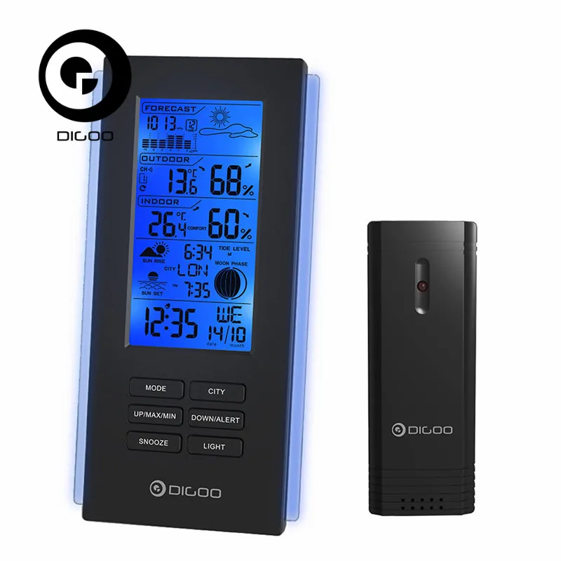 Digoo DG TH6699 беспроводной термометр гигрометр метеостанция барометр USB открытый