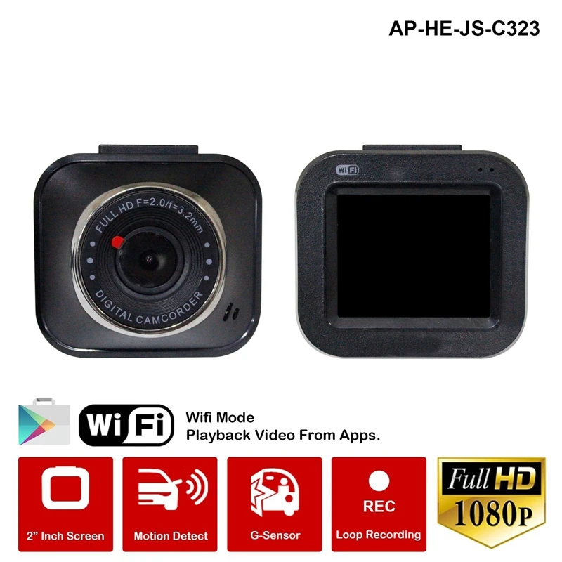 2 0 дюймовый мини Wifi Автомобильный видеорегистратор Full Hd 1080P автомобильная