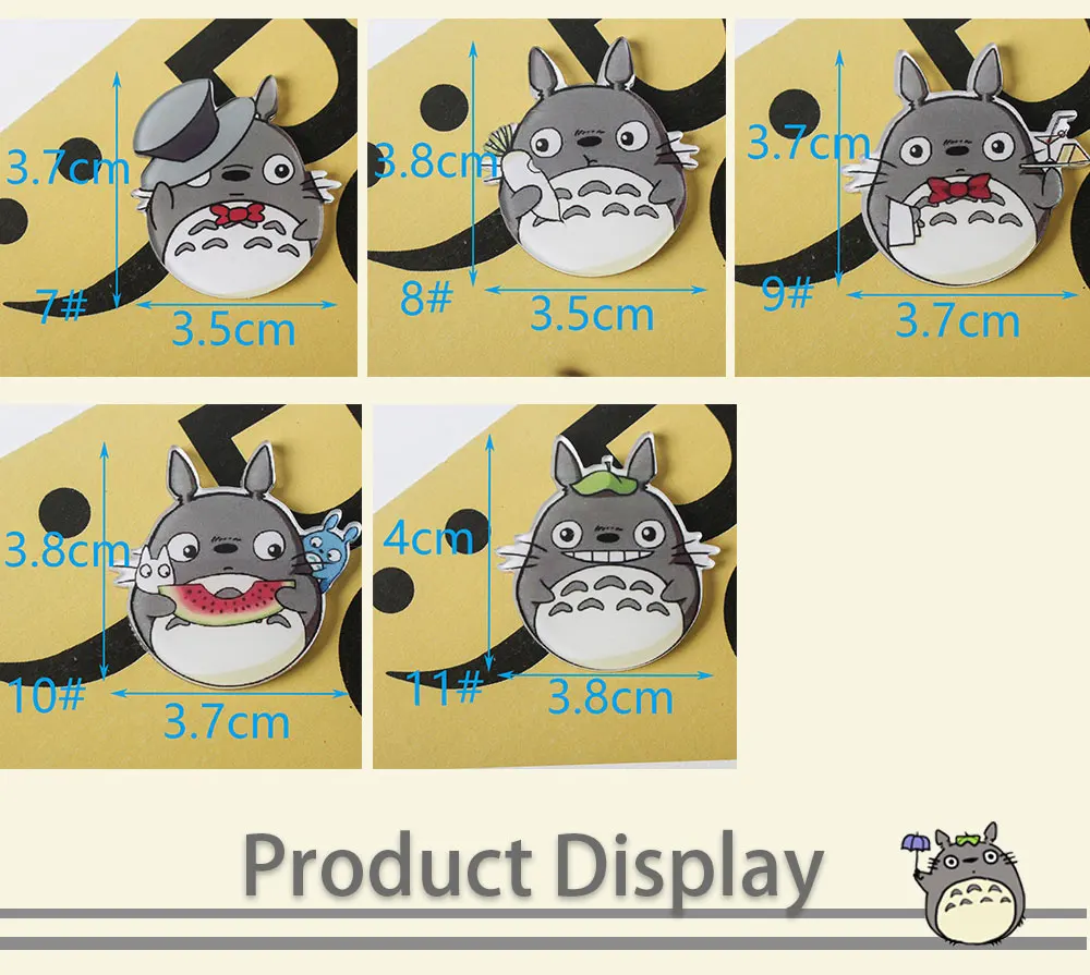 1 шт. микс прекрасный Тоторо Мультфильм значки на булавке Kawaii значок bacgets на рюкзак значки на одежду акриловые значки Z71