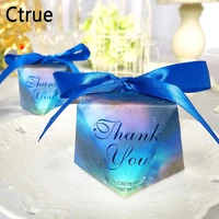 30pcslot wedding candy box with thank you chocolate boxes with ribbon wedding favors gifts and souvenirs baby shower favour