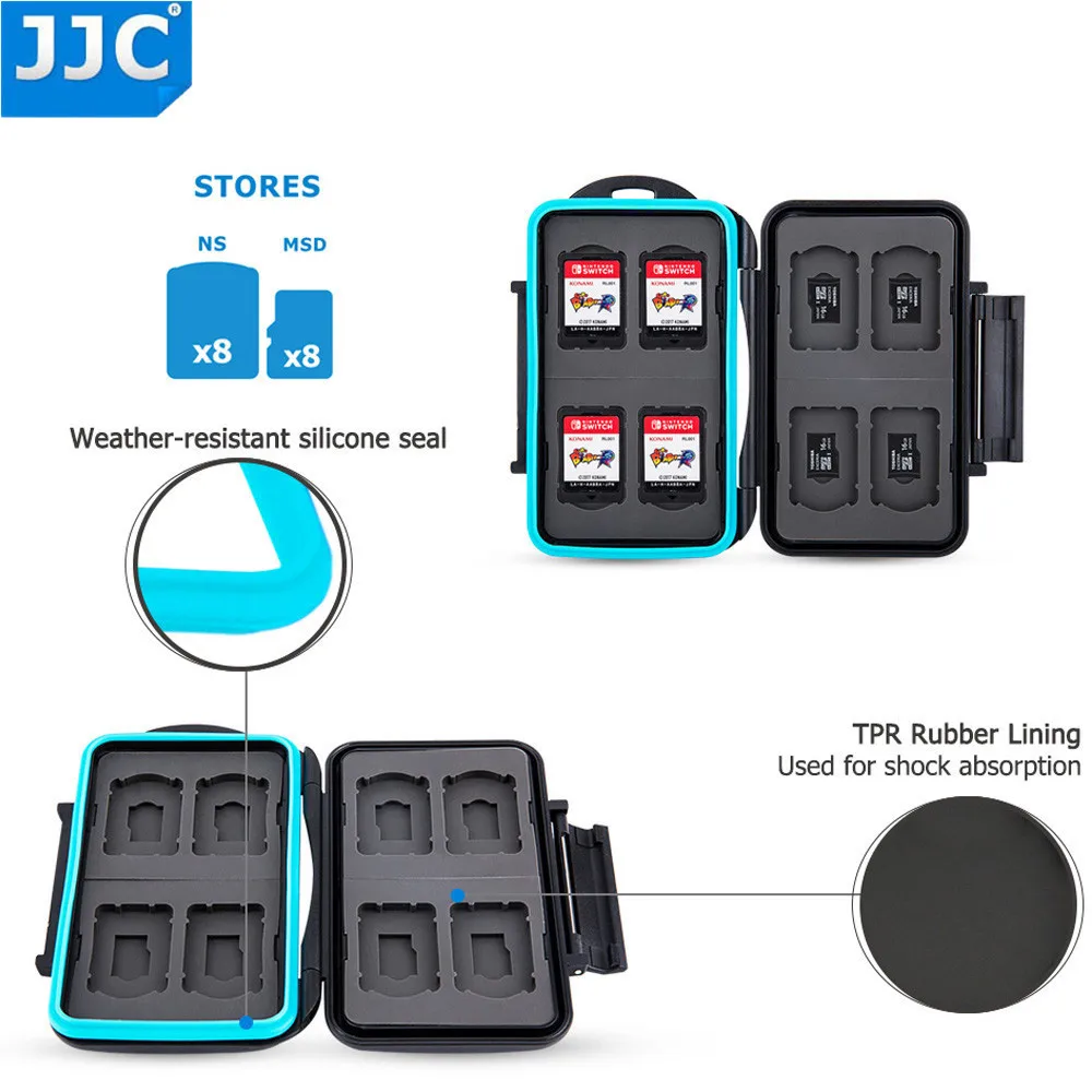 JJC NS игровой чехол для видеокарты карты памяти сумка Micro SD коробка для хранения водостойкий держатель протектор для nintendo Switch
