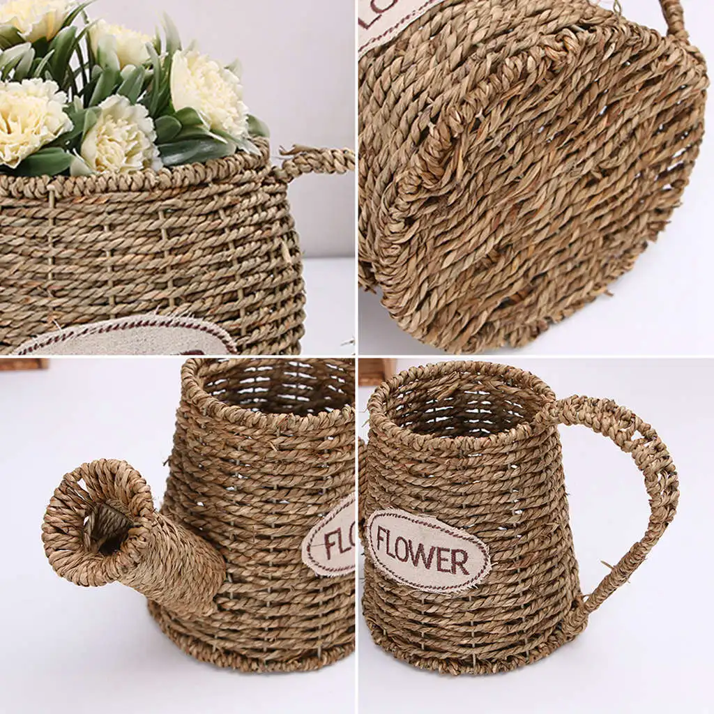 GVCD корзины ручной работы для хранения цветов зеленые цветочные горшки дома