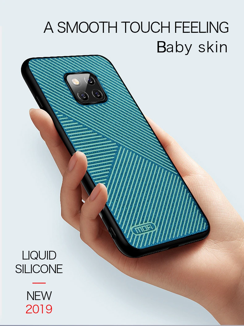 Чехол для huawei mate 20 Pro, MOFI huawei mate 20, силиконовый чехол в полоску, чехол для задней панели mate 20pro, противоскользящий эпоксидный чехол