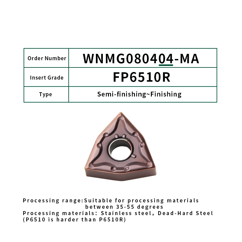 FivePears 10 шт. WNMG080404/08 12 см мА вставки карбида резец для наружной обточки ЧПУ токарные станки