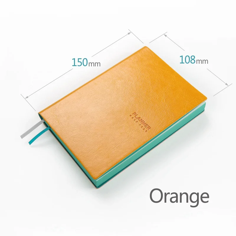 orange A6 записная книжка Журнал Дневник Книга Планировщик ежедневник блокнот Личный Дневник Журнал intime планировщик поставки блокнот канцелярские принадлежности - Цвет: orange