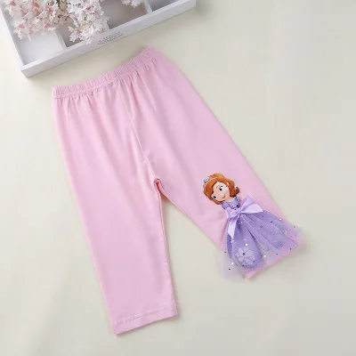 shorts-1 Штаны для малышей, коллекция года, флисовые детские штаны-колокольчики, весенние леггинсы для девочек с героями мультфильмов Анна, Эльза, София, принцесса, штаны с вышивкой - Цвет: shorts-1