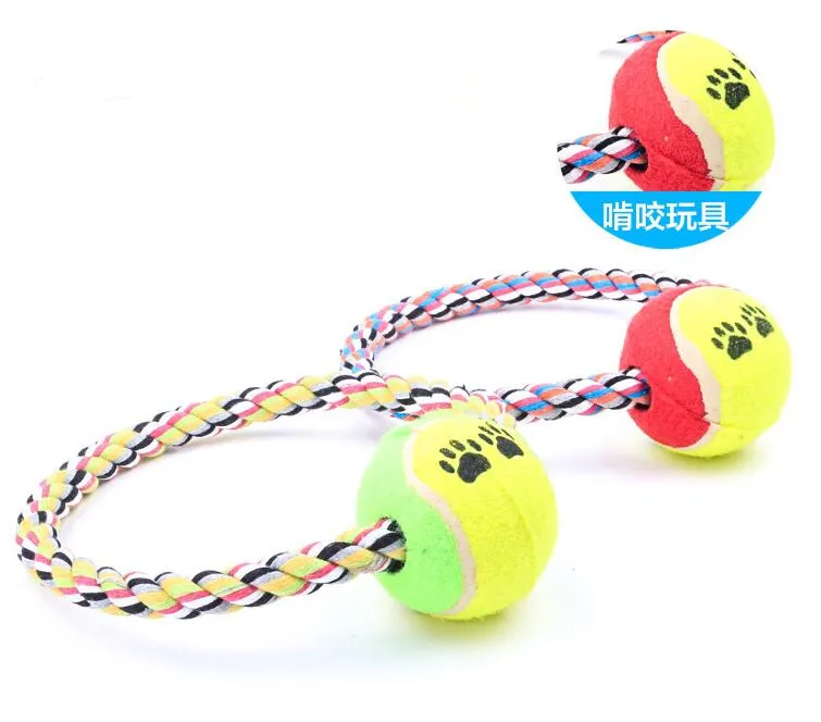 Тренировочные игрушки для собак хлопковый Плетеный мяч 18 см прочные домашних
