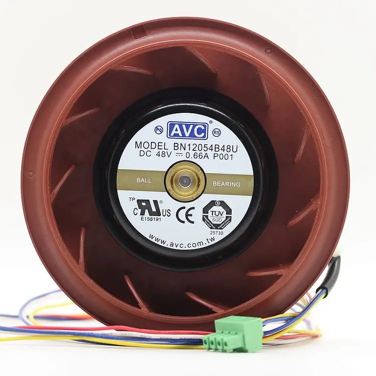 

Новый оригинальный центробежный вентилятор Охлаждения AVC BN12054B48U P001 48 В 0,66 а с 4 линиями