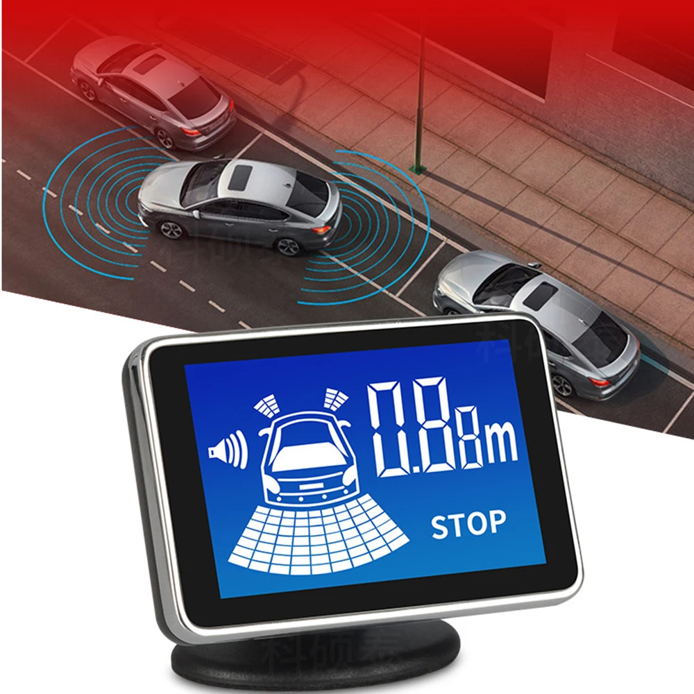 

OkeyTech Auto Parktronic LCD Parking Sensor Kit Display for All Cars Parking Car Detector Parking Assistance Parking Sensor
