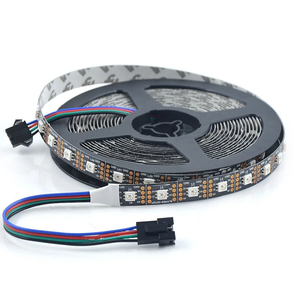 APA102C SK9822 Светодиодные ленты матрица адресуемых Дюралайт 5050 SMD 30 60 144 светодио дный