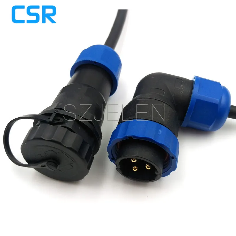 

SD20TA-ZP, 90 градусов колено 4-контактный водонепроницаемый разъем, IP67, промышленный кабель питания, 4-контактный штекер и гнездо