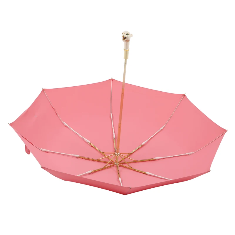 1 шт. Parapluie Femme розовый и белый большой длинной ручкой Готический бизнес милый Зонт от дождя Guarda Chuva зонтик корпорация