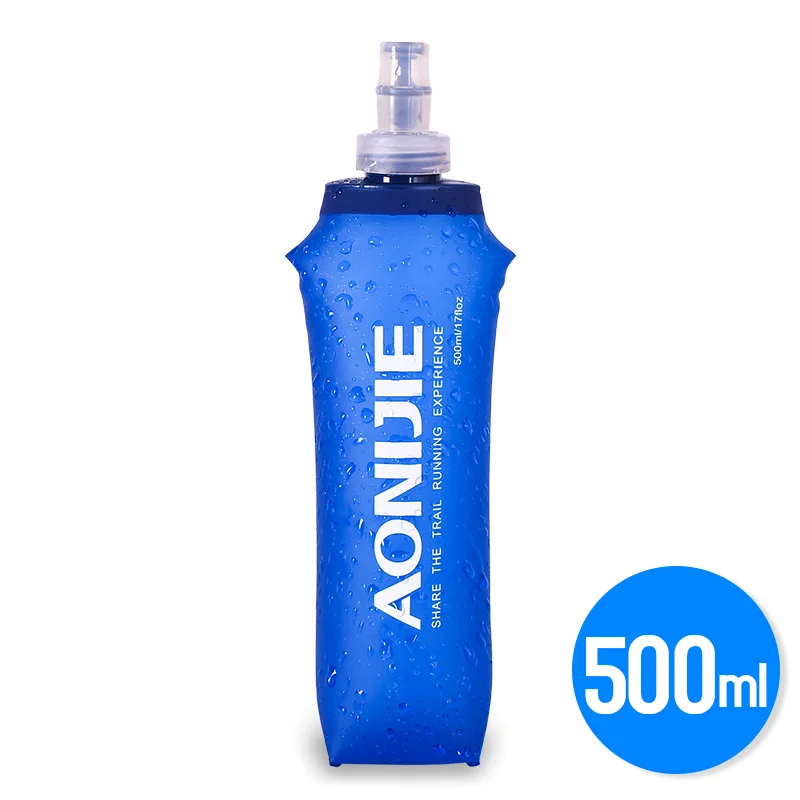 500ml AONIJIE прочный BPA-Free складной мягкий мешок для воды переносной чайник для спорта на открытом воздухе походная бутылка для воды 170 мл 250 мл 500 мл - Цвет: 500ml