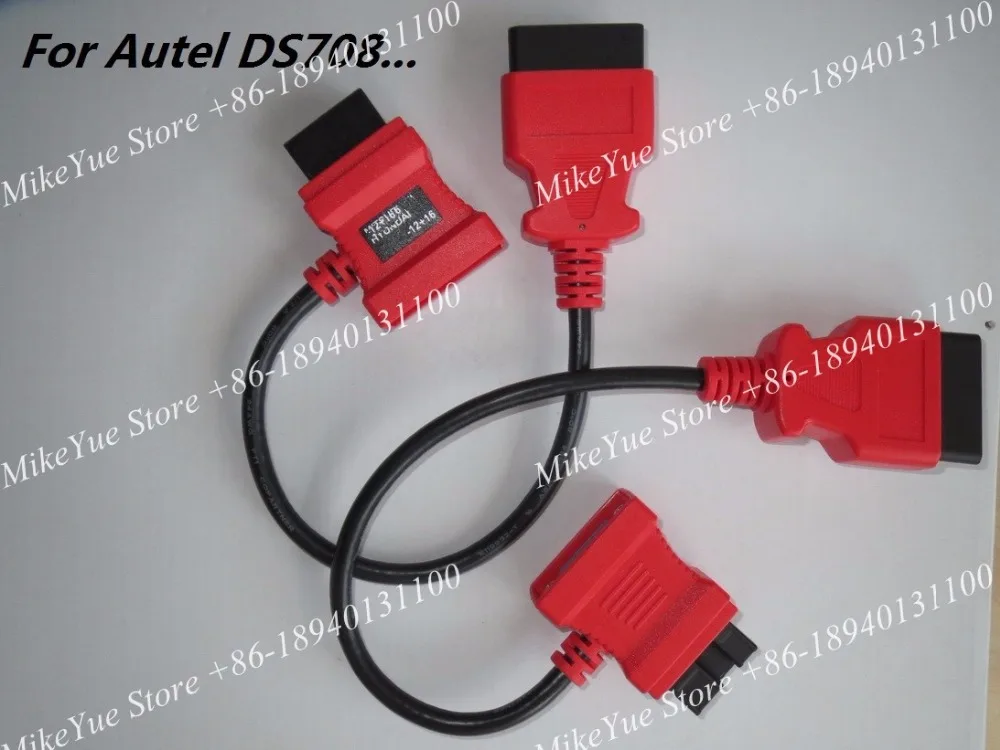 Original for Autel DS708 for Mitsubishi Hyundai-12+16 OBD II Cable Connector OBDII