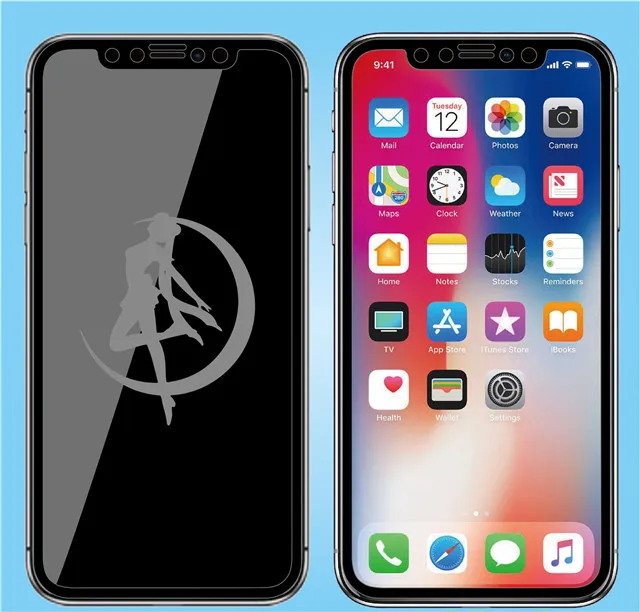 Сейлор Мун Улица Сезам 3D полный экран протектор Закаленное стекло для iPhone XR XS Max X 10