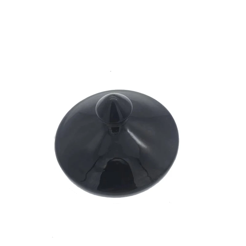 1pcs pure black lid Украшение для лица, декоративный кувшин, сделай сам, ручной работы, держатель для свечей, баночка, ретро, Lina, для хранения лица, керамический Caft, держатель для ручек для макияжа - Цвет: 1pcs pure black lid