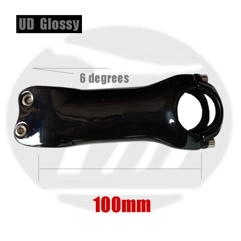 6degrees Gloss 100mm Без логотипа велосипед стволовых углерода стволовых дорожный велосипед стволовых MTB углерода Таблица 6/17 градусов UD глянец/матовый 80 /90/100/110/120 мм - Цвет: 6degrees Gloss 100mm