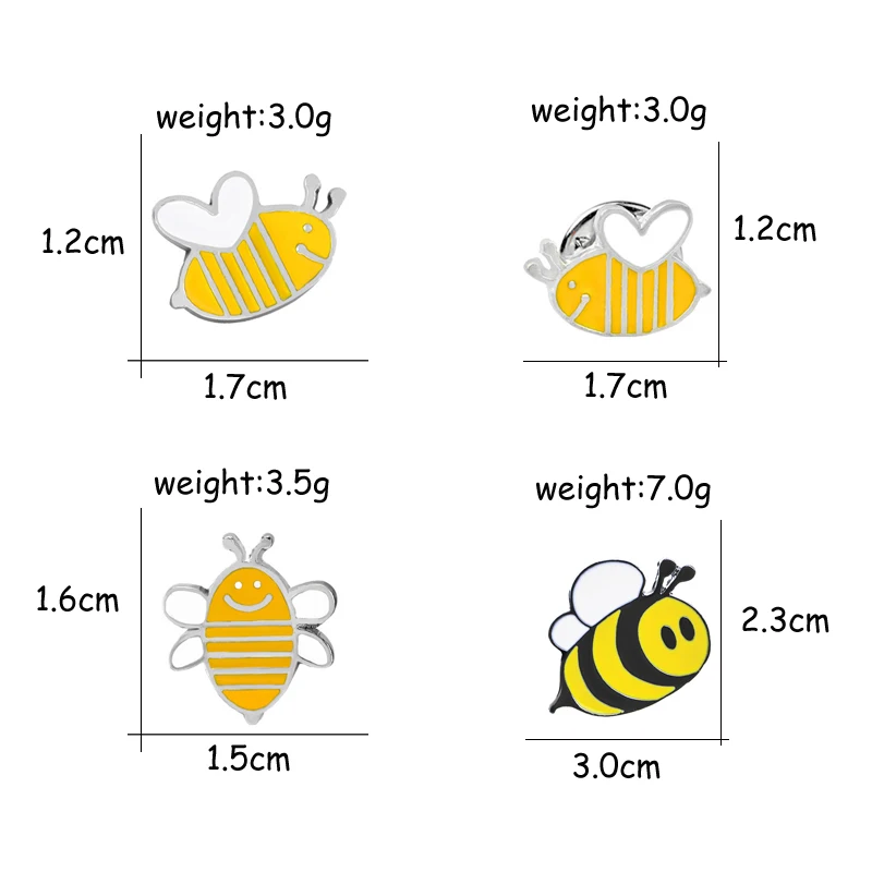 Модная мультяшная брошь в виде желтой пчелы Милая женская бижутерия куртки