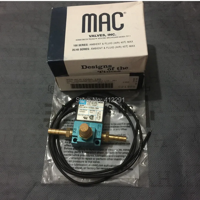 Высокое качество, 12 В MAC 3 порта, электромагнитный клапан 35A-ACA-DDBA-1BA 5,4 Вт с латунным комплектом