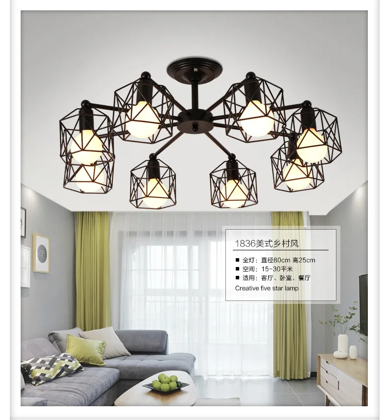 Маленькие Семейные подвесные светильники для гостиной скандинавские